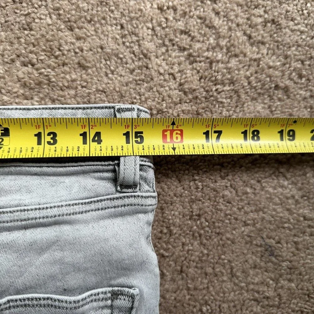 Asos Jeans Women's Size 32x34 Casual Skinny Denim Grey Light Distressed - Picture 9 of 15